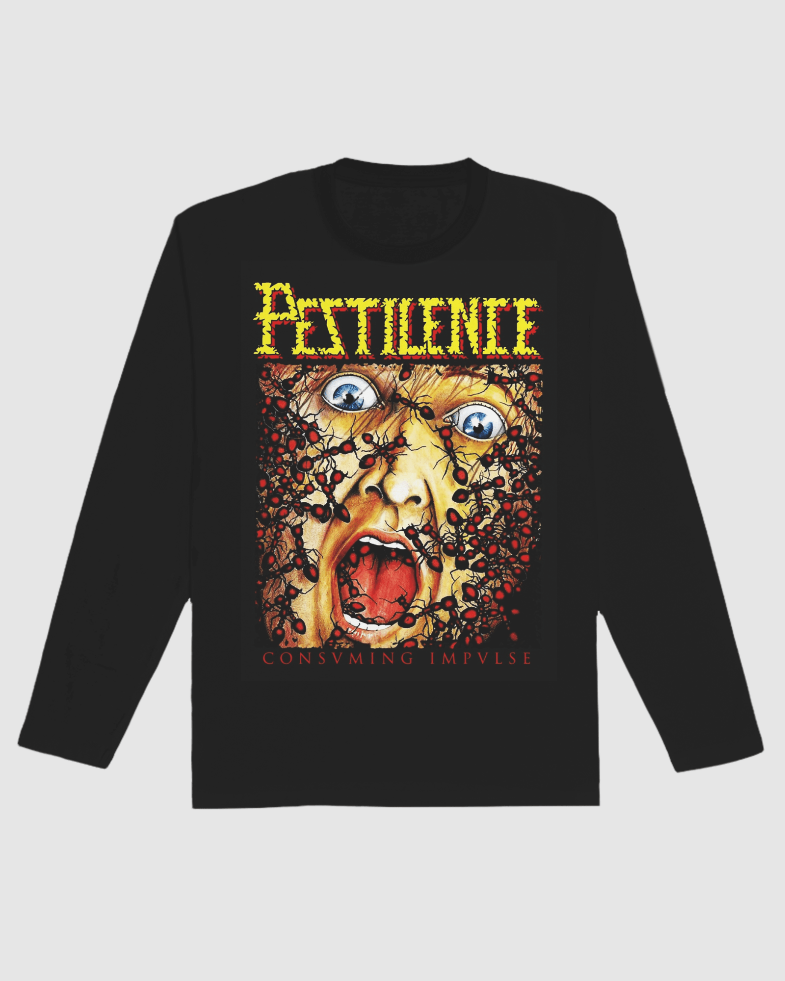 CAMISETA MANGA LONGA PESTILENCE - CONSVMING IMPVLSE