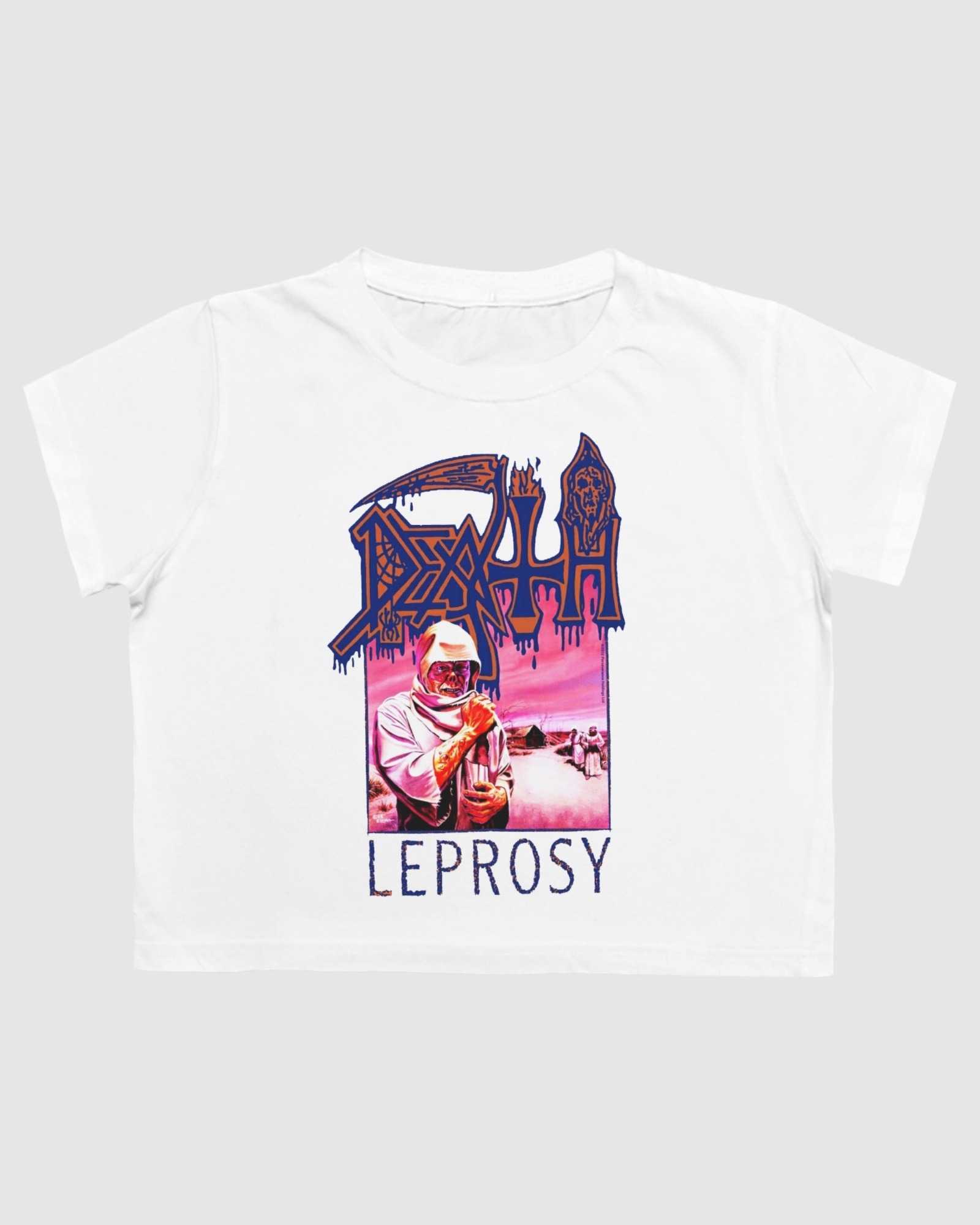 CAMISETA CROPPED DEATH - LEPROSY